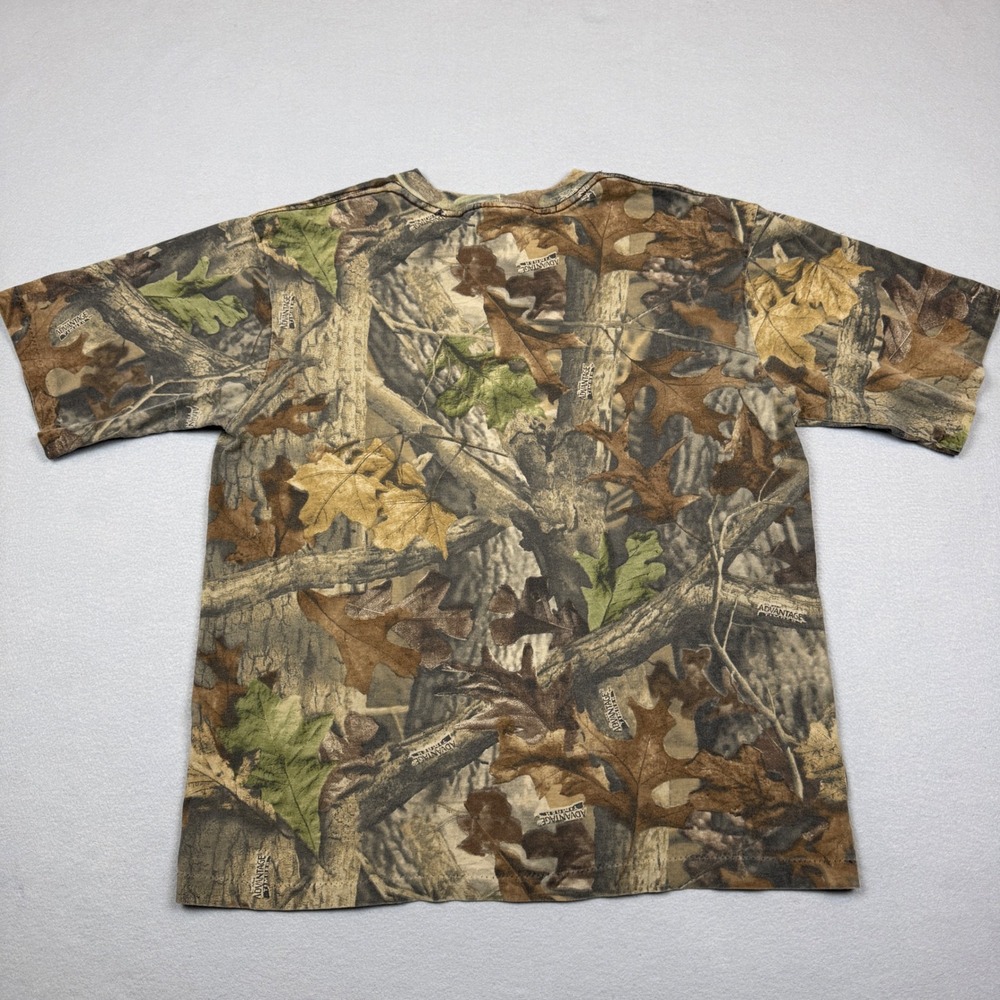 Vintage 90s Single Stitch Mens Camo T-Shirt Large Liberty Advantage‎ Timber - Picture 8 of 10